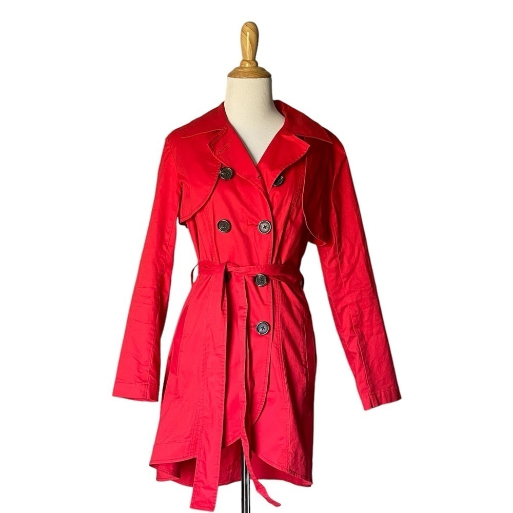 Cabi Red convertible Trench Coat